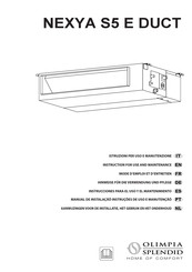 Olimpia splendid NEXYA S5 E DUCT Gebruik En Onderhoud