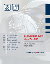 Simons Voss Technologies LNI Locking cylinder Z4 MP Korte Handleiding