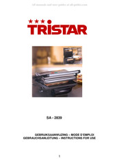 Tristar SA-2839 Gebruiksaanwijzing