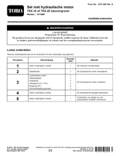 Toro TRX-20 Installatie-Instructies