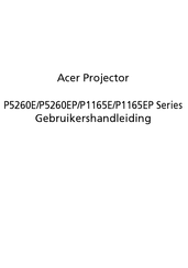 Acer P1165E Series Gebruikershandleiding