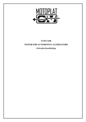 Motoplat CV VC05 COM Gebruikershandleiding