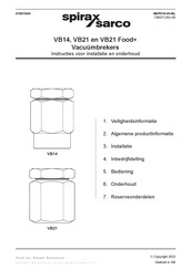 Spirax Sarco VB14 Instructies Voor Installatie En Onderhoud