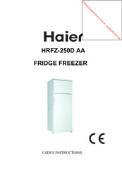 Haier HRFZ-250D AA Gebruiksaanwijzing