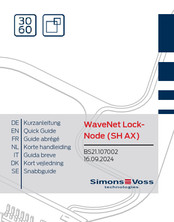 Simons Voss Technologies WaveNet Lock-Node Korte Handleiding