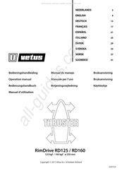 Vetus RimDrive RD125 Bedieningshandleiding