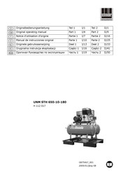 Schneider Airsystems UNM STH 650-10-180 Originele Gebruiksaanwijzing