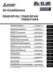 Mitsubishi Electric Mr.SLIM PU-P GAA Series Bedieningshandleiding