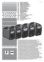 Telwin SUPERIOR TIG 251 DC-HF/LIFT VRD Instructiehandleiding
