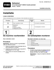 Toro Groundsmaster 4300-D Installatie-Instructies