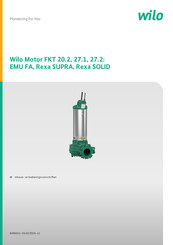 Wilo FKT 27.1 Inbouw- En Bedieningsvoorschriften