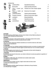 Mafell LNF 20 Originele Gebruiksaanwijzing