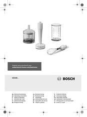 Bosch MSM6 Series Gebruiksaanwijzing