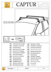 Renault 82 01 392 089 Handleiding