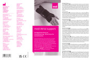 medi Wrist support Gebruiksaanwijzing
