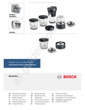 Bosch MUM5 Series Gebruiksaanwijzing