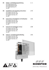 Kemper KHS Hygiene Flush Box PRO Inbouw- En Bedieningshandleiding