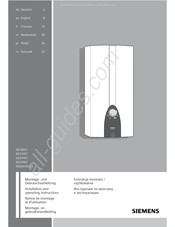 Siemens 9000415722 Montage- En Gebruikshandleiding