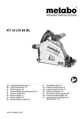 Metabo KT 18 LTX 66 BL Gebruiksaanwijzing