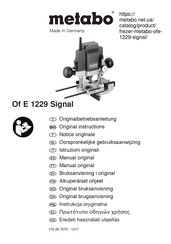 Metabo Of E 1229 Signal Oorspronkelijke Gebruiksaanwijzing