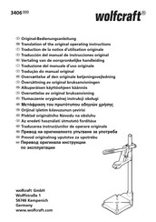 Wolfcraft 3406 000 Vertaling Van Het Oorspronkelijke Handleiding