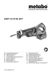 Metabo SSEP 18 LTX BL MVT Gebruiksaanwijzing