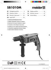 Meister SB1010M Vertaling Van De Originele Gebruiksaanwijzing