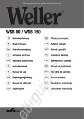 Weller WSB 150 Gebruiksaanwijzing