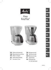 Melitta Easy Gebruiksaanwijzing