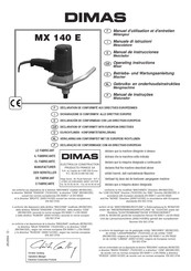 Dimas MX 140 E Gebruiks- En Onderhoudsaanwijzing