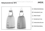 Petra electric BF3 Gebruiksaanwijzing