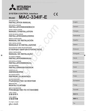 Mitsubishi Electric MAC-334IF-E Installatiehandleiding