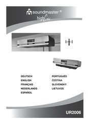 SOUNDMASTER HIGHLINE UR2006 Gebruiksaanwijzing