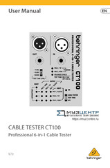 Behringer CT100 Gebruiksaanwijzing