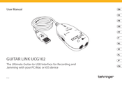 Behringer GUITAR LINK UCG102 Handleiding