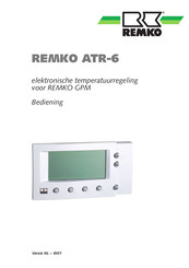 REMKO ATR-6 Bedieningshandleiding