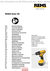 REMS Helix VE Handleiding