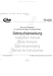 IBP TD 4222 Gebruiksaanwijzing