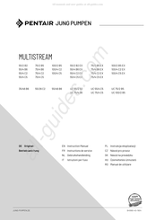 Pentair Jung Pumpen MULTISTREAM 55/4 C2 Gebruikshandleiding