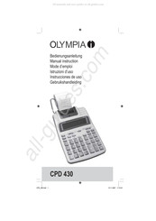 Olympia CPD 430 Gebruikershandleiding