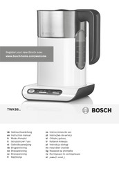 Bosch TWK86 Series Gebruiksaanwijzing