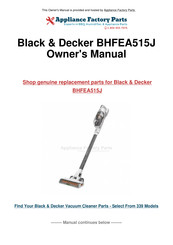 Black & Decker BHFEA520J Gebruikershandleiding