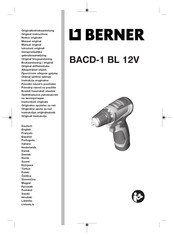 Berner BACD-1 BL 12V Oorspronkelijke Gebruiksaanwijzing