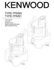 Kenwood FPM90 Gebruiksaanwijzing