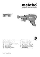 Metabo 630611000 Gebruiksaanwijzing