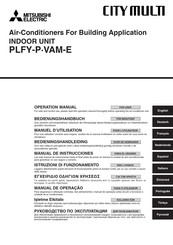 Mitsubishi Electric CITY MULTI PLFY-P VAM-E Series Bedieningshandleiding