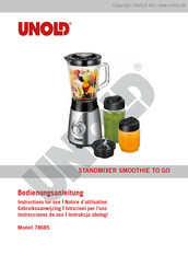 Unold SMOOTHIE TO GO Gebruiksaanwijzing