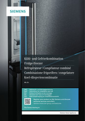 Siemens KA D Series Gebruiksaanwijzing En Installatievoorschrift