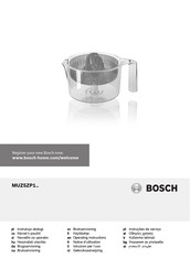 Bosch MUZ5ZP1 Series Gebruiksaanwijzing