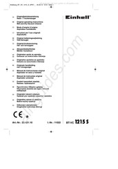 EINHELL BT-VC 1215 S Originele Handleiding